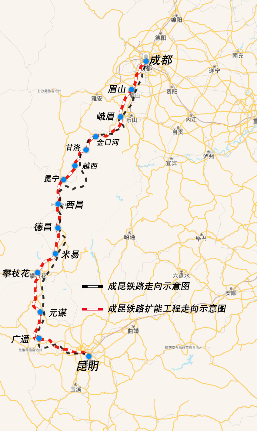 IM电竞 IM电竞平台密集开建！四川多条铁路有新进展走向示意图看这里→(图5)